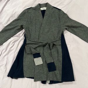 Anthropologie Long Wool Wrap Sweater